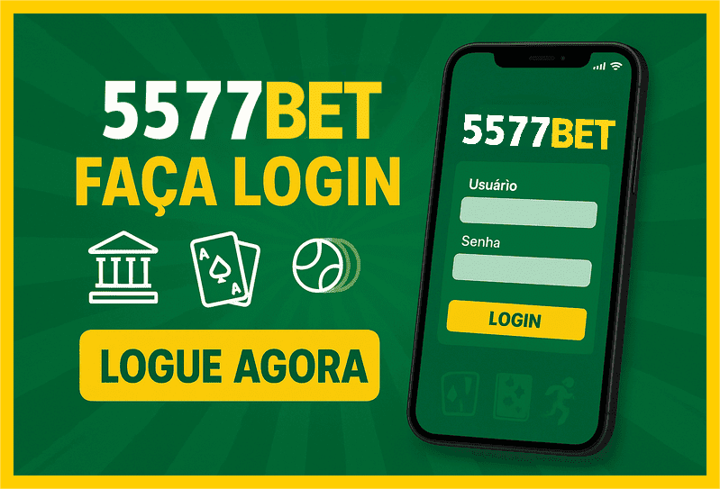 Imagem destacando login seguro na 5577BET para novos usuários